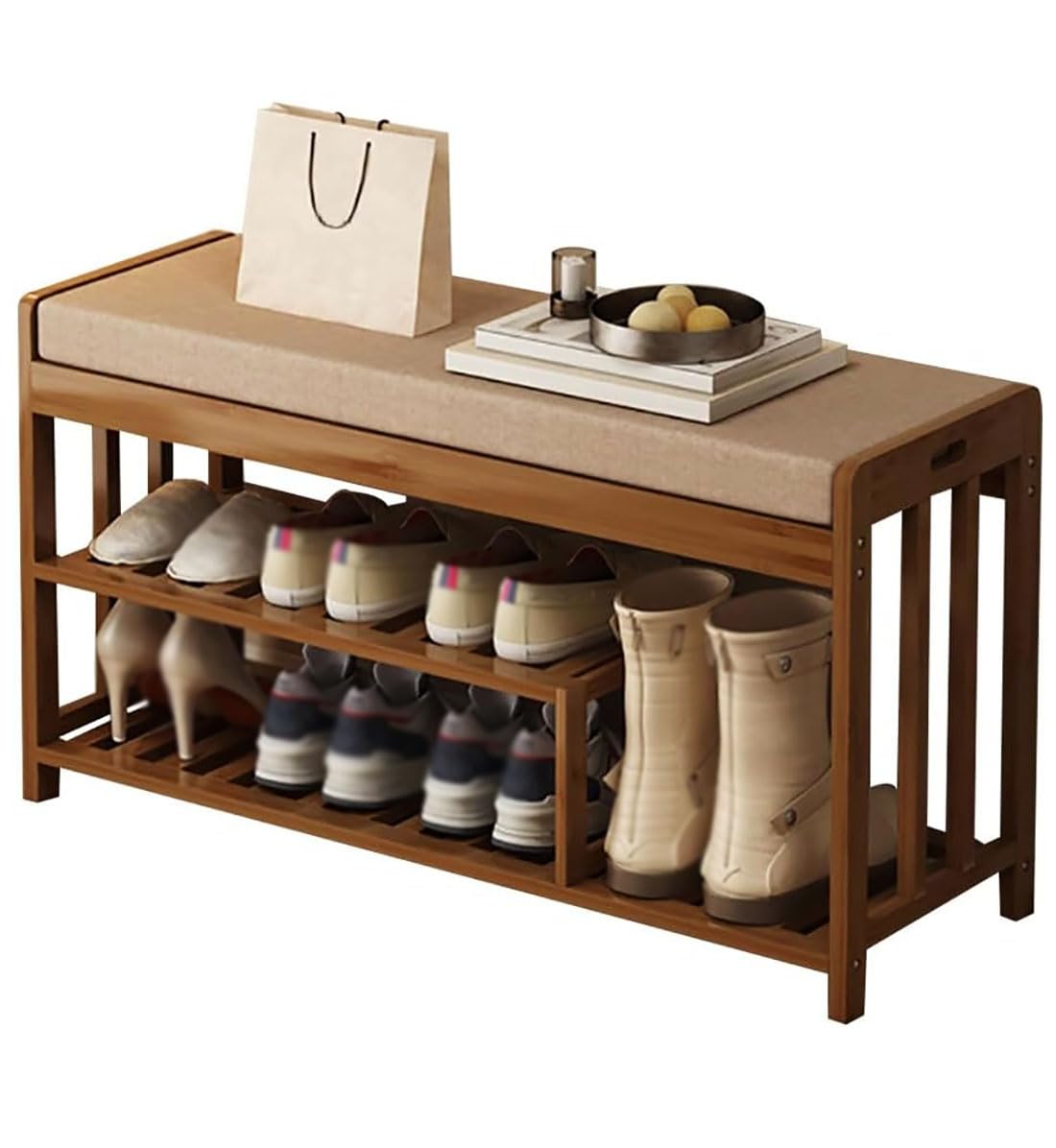 Banc d'entrée multifonctionnel pour optimiser les petits espaces et ranger vos chaussures
