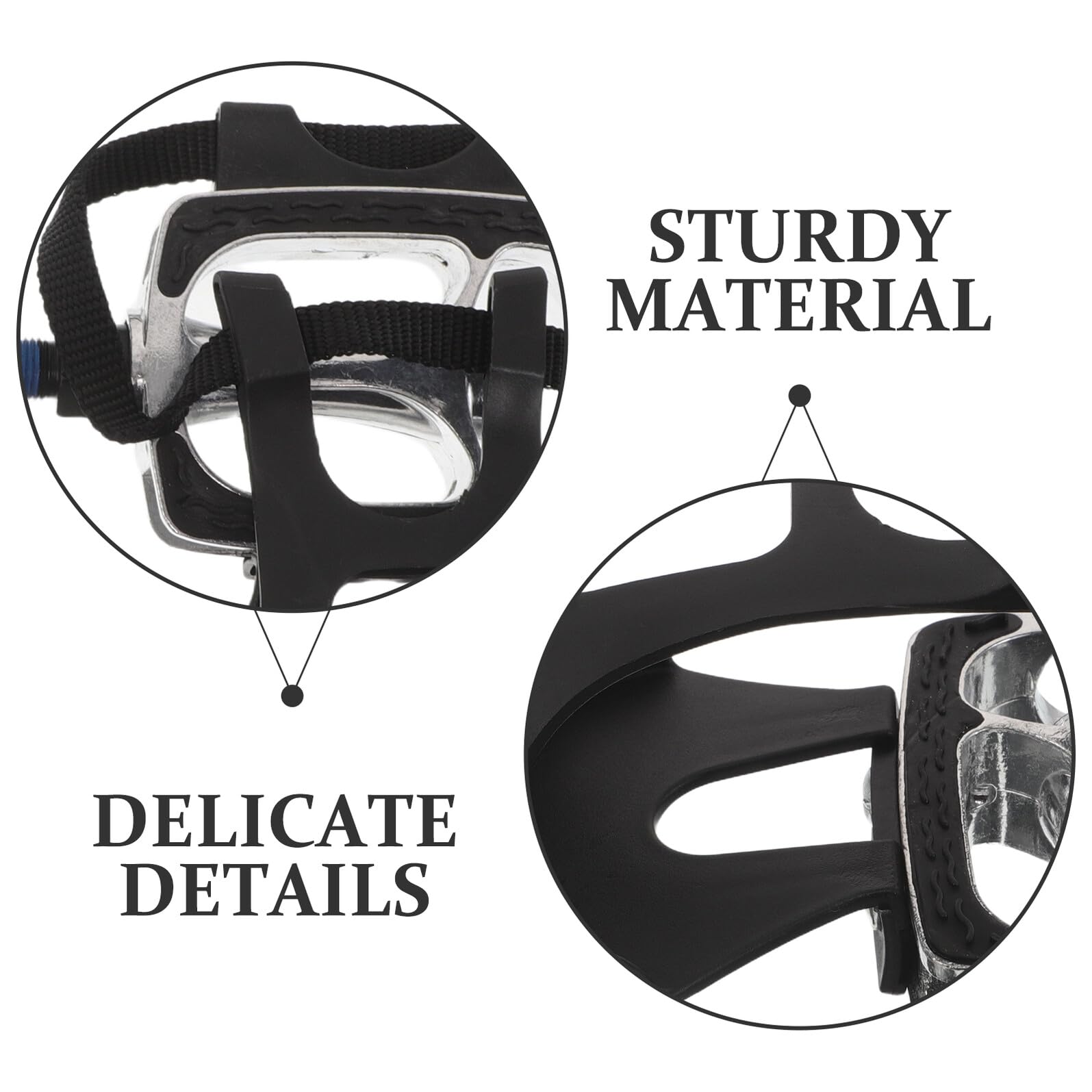 Toyvian Lot de 2 Pédales Antidérapantes pour Vélo Stationnaire, Plateforme Plate 1/2 Pouce, Accessoires Fitness Compatibles Universellement pour Vélo D’Appartement, Pièces de Rechange