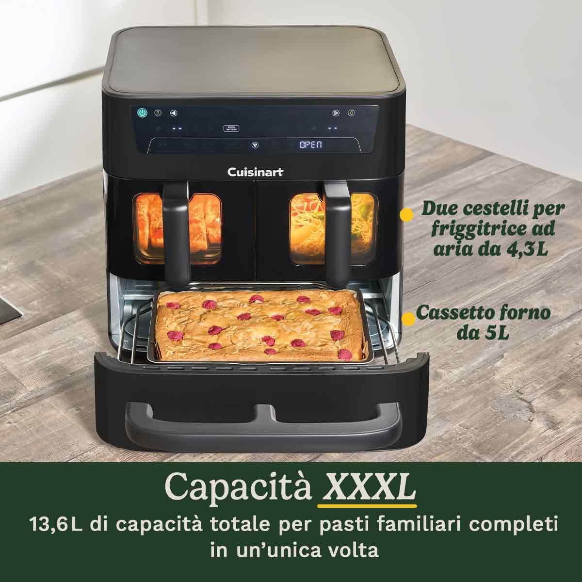 Forno Friggitrice Ad Aria 25 Litri 6 In 1: Cottura Sana Senza Olio, 1600W, Digitale, In Acciaio Inox