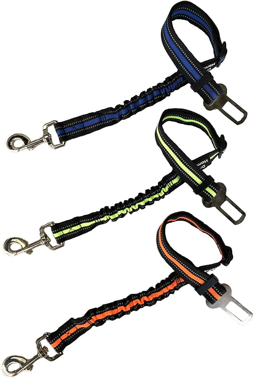 Heyllou Pet Safety Seat Belt Upgrade Dog Car Seatbelts Nylon Fabric Reflective Elastic Adjustable Belts Heavy Duty Elastic Durable Car…