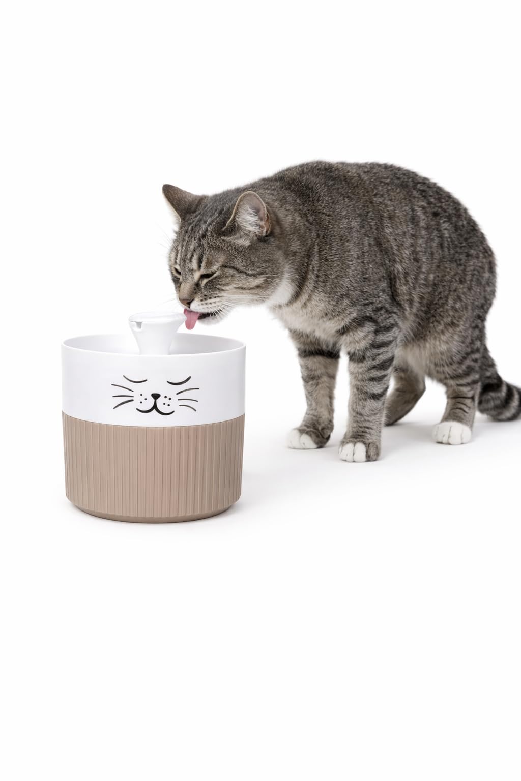 DRINKING FOUNTAIN MALI WHITE/TAUPE 2L