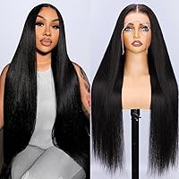 Vista 17 de Hermosa - Pelucas frontales lacias HD de 13 x 4, 180 % de densidad, pelucas de cabello humano transparente con encaje frontal, prearrancado con pelo