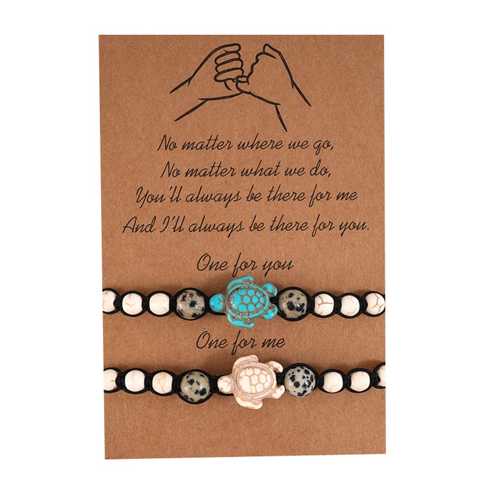 YUNCUTEE Pinky Promise Friendship Bracelets Birthday Gifts Matching Long Distance Bracelet for Women Couple Best Friend Boyfriend Girlfriend (Tortoise) (B08R7L9NGX) Amazon Price History, Amazon Price Tracker