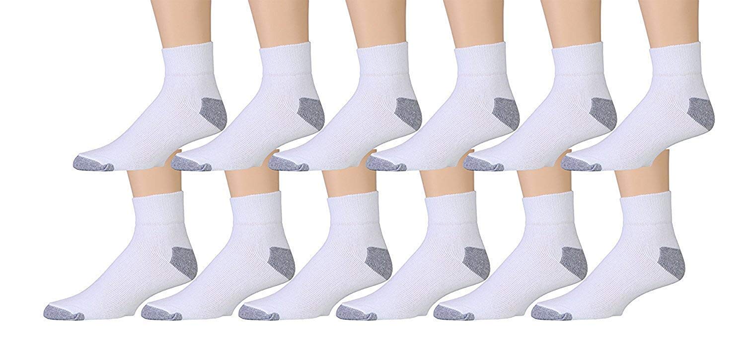 Yacht & Smith 12 Pairs of Mens Value Pack High Performance Sports Athletic Socks, by SOCKS'NBULK