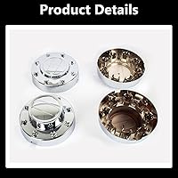 Vista 6 de KARPAL Tapas centrales para rueda delantera y trasera compatibles con Ram 3500 de 1 tonelada doble DRW 2011-2018, aleación Alcoa