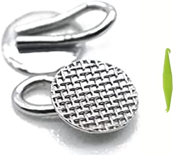 Dental Orthodontic Braces Bondable Lingual Buttons With Traction Hooks,30pcs, Mesh Base