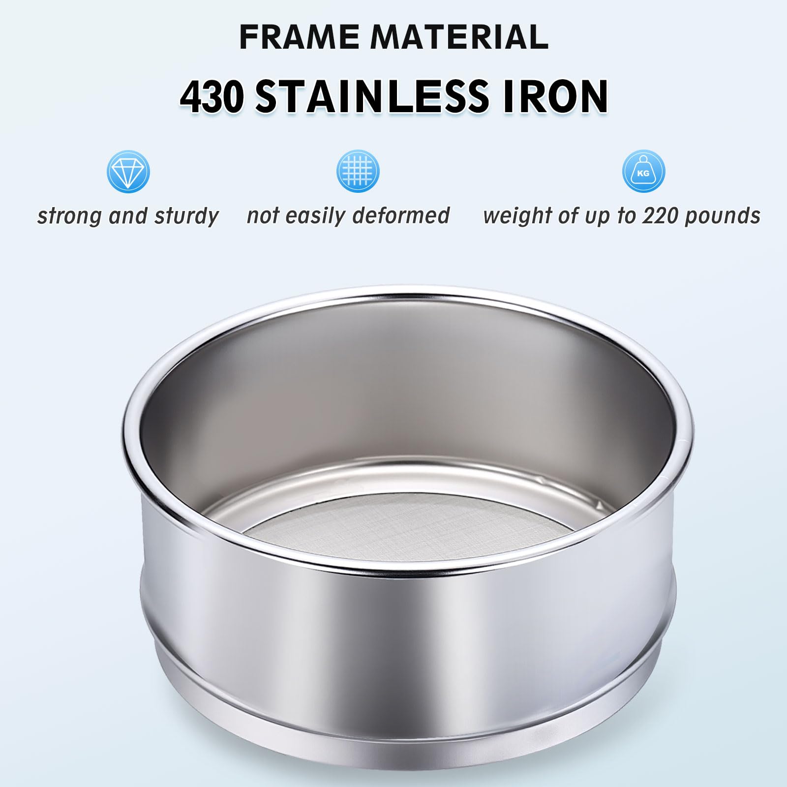 PATIKIL Tamis De Laboratoire 150 Mailles (0.1mm), De 3.9"(10cm) De Diamètre Toile Métallique 304 En Acier Inoxydable Tamis À Mailles Fines Pour Industriel Laboratoire À Sec Écrans De Hash