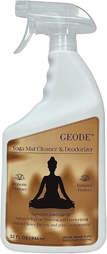 Geode Spray limpiador y desodorante para esterillas de yoga, aceites esenciales de lavanda dulce, fácil de usar, no tóxico, ideal para esterillas de
