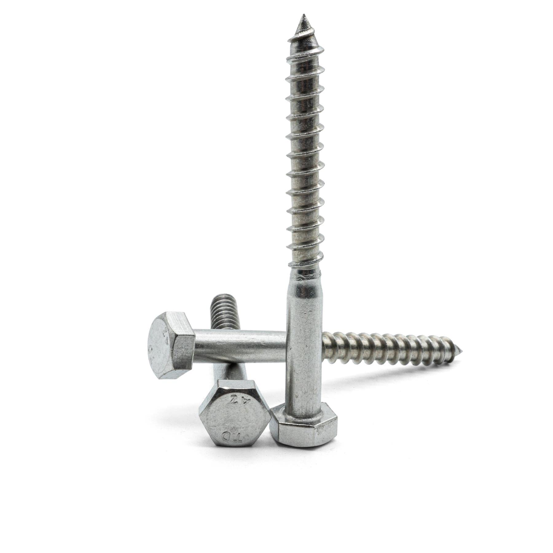 Hippo Hardware M6 (6mm X 130mm) Coach Screws A2 Stainless Steel Hex Head Lag Bolts Wood Screw DIN 571 (Pack of 10)