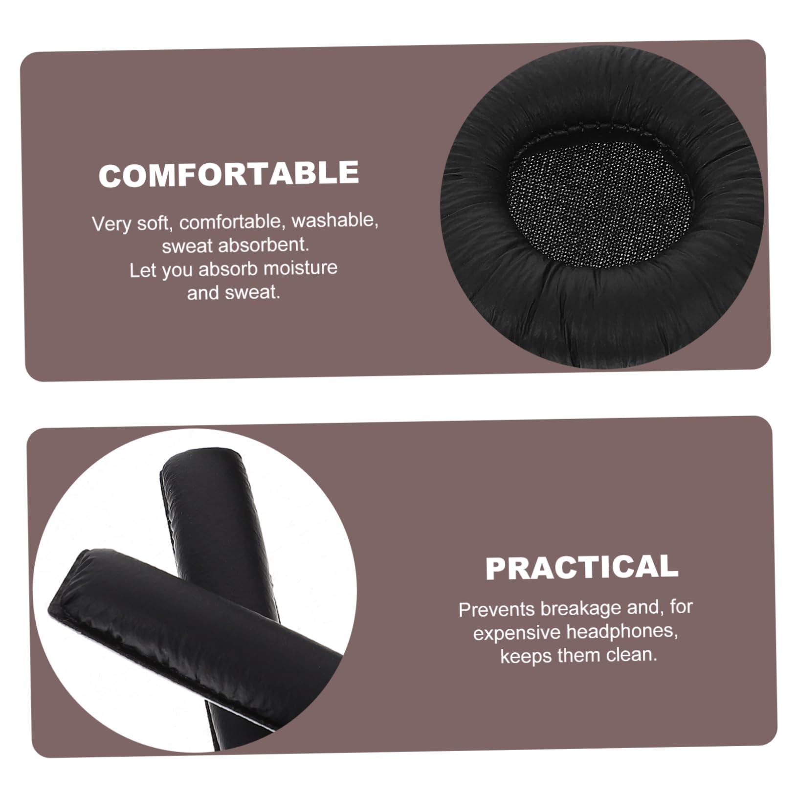 Mikikit 5sets Cuscinetti Per Cuffie Spugna Sostituzione Facile e Leggera Compatibili Con Vari Modelli Per Migliorare Comfort e La Durata Delle Cuffie