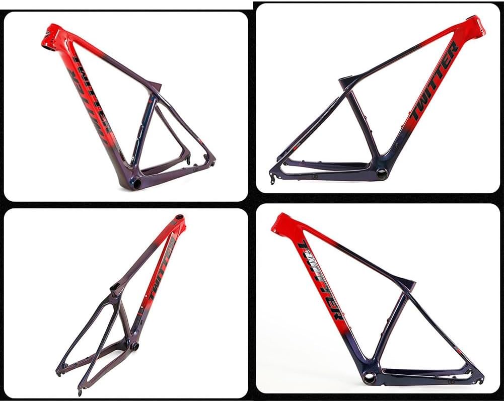 TUJISEK Carbon Fiber Mountain Bikes Frame 15''/17''/19'' Frame 27.5 29er Mountain Bikes Frame Disc Brake QR 135mm Bicycles Frame Internal Routing