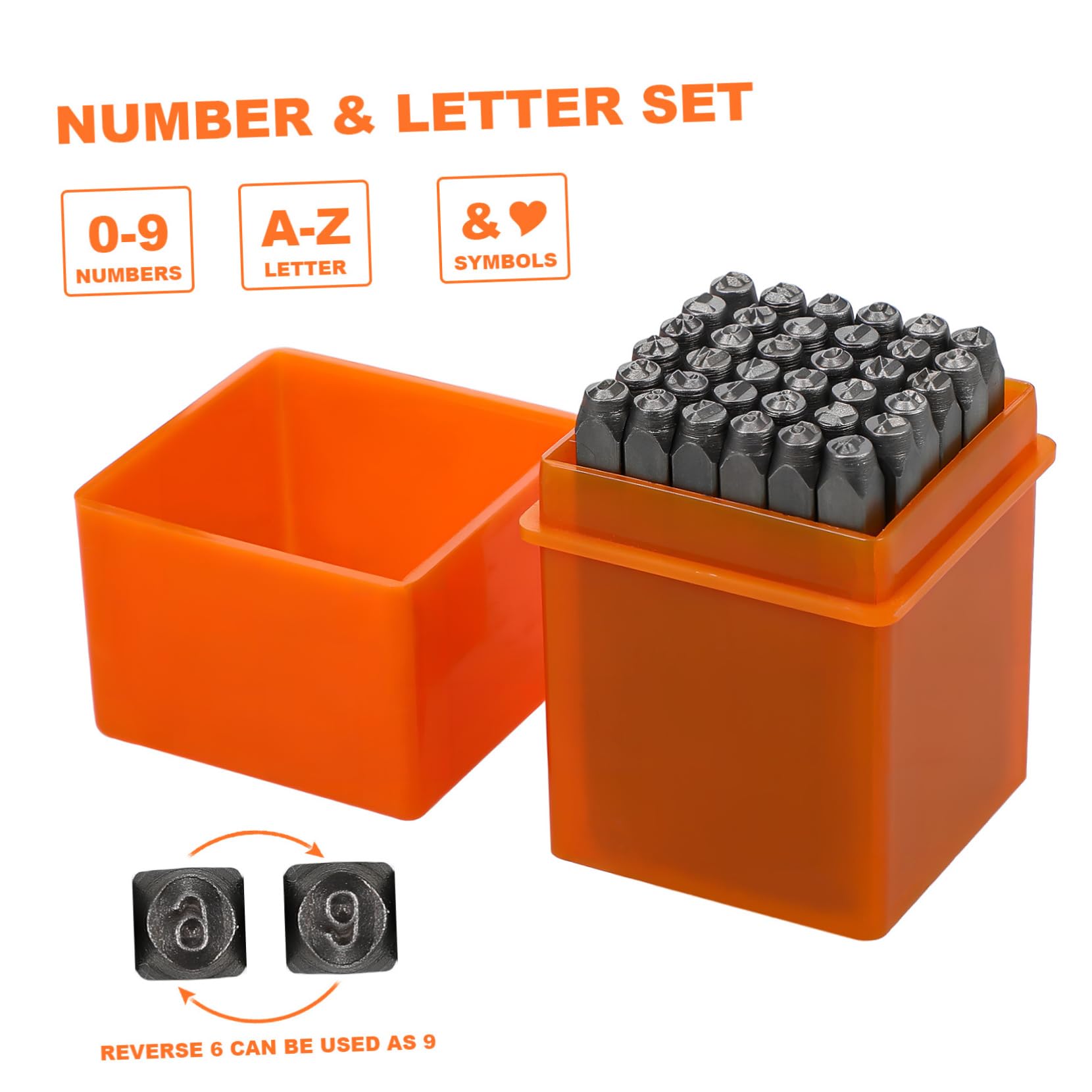 1satz Stempelset Aus Teiliges Alphabet Und Zahlen-prägestempel Aufbewahrungsbox Für Präzise Stanzarbeiten Und -projekte Für Bastelarbeiten