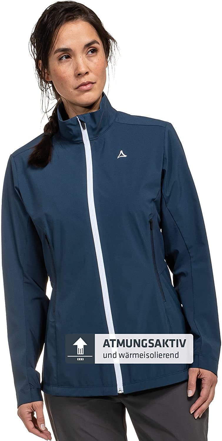Schöffel Damen Softshell Jkt Avdalen L, sportliche Wanderjacke aus Venturi mit 4-Wege-Stretch, wasserabweisende, leichte Sommerjacke