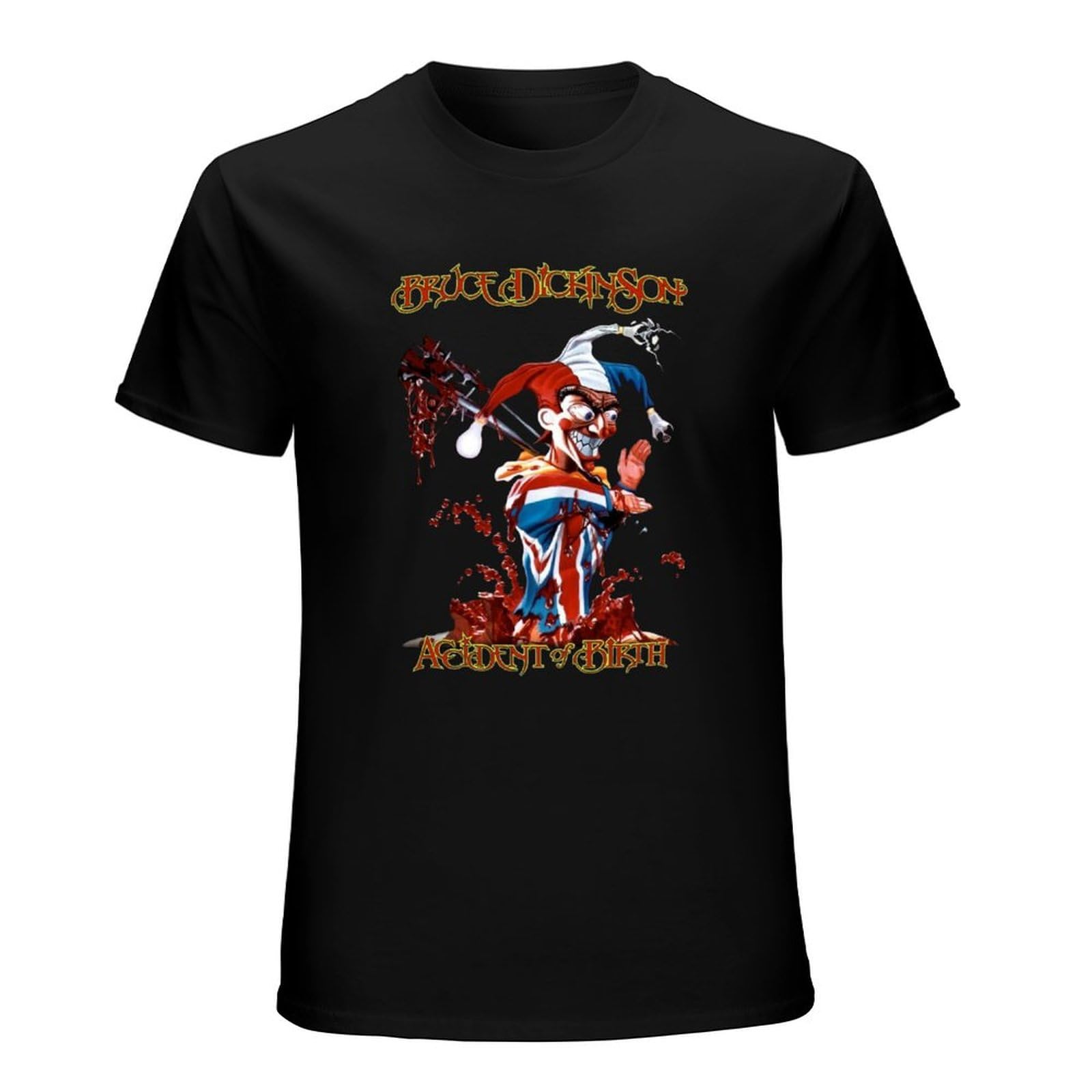 Men's Bruce Dickinson Accident at Birth Rock Heavy Metal T-Shirt Black 3XL