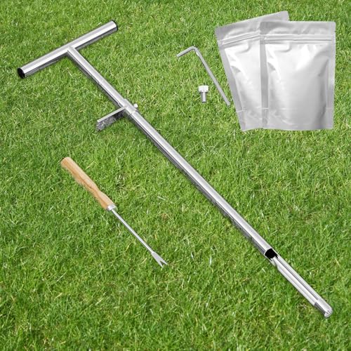 SPECILITE 36' Soil Probe 304 Stainless Steel Straight Soil Sampler Probe with Foot Pedal...