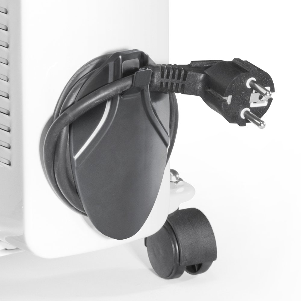 TROTEC Radiador de aceite TRH 20 E Adecuado para habitaciones de hasta 25 m² Potencia de calentamiento (nivel 1/2/3): 800 W / 1,200 W / 2,000 W | Radiador eléctrico, 9 costillas, tamaño de la habitación 25 m²/60 m³