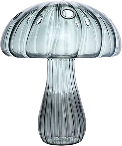 Miniatura 3 de Jarrón transparente de hongo, jarrones de vidrio hidropónico para plantas, estilo nórdico, jarrones de vidrio de hongo, jarrones de flores de hongo