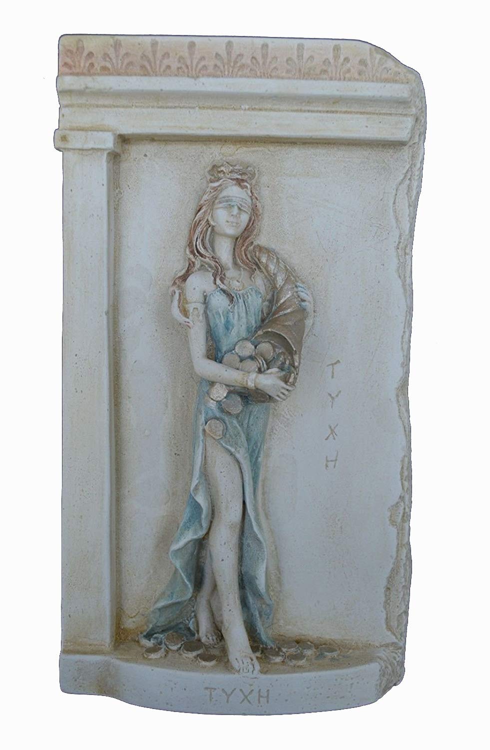 Estía Creations Déesse Tyché Déesse de Chance Et Fortune Sculpture Fille d'Aphrodite