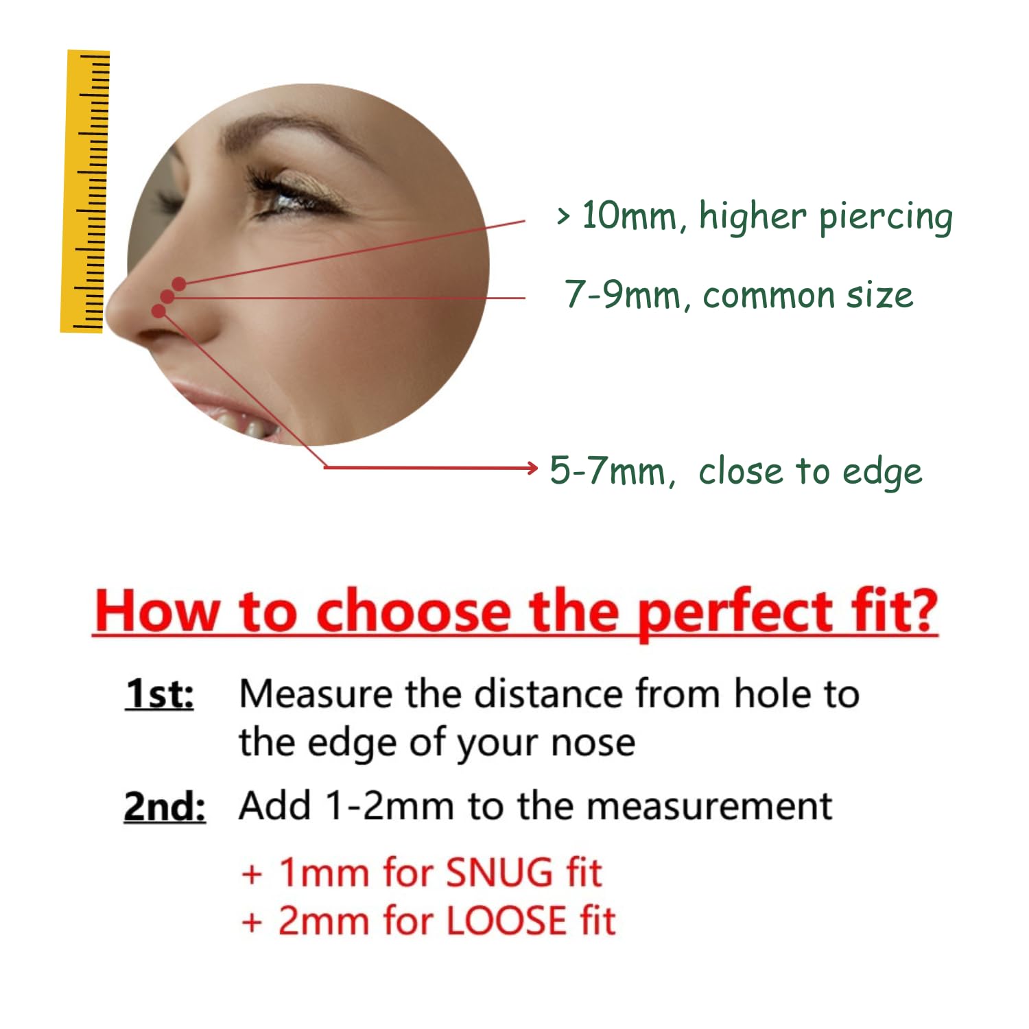 LUCKYJEWUS Small Thin Gold Nose Ring Hoop for Women, 14k Gold Filled or 925 Sterling Silver - 20G/22G/24G Adjustable Nose Piercing Jewelry (5mm–6mm, 6–7mm, 7–8mm) - Image 6