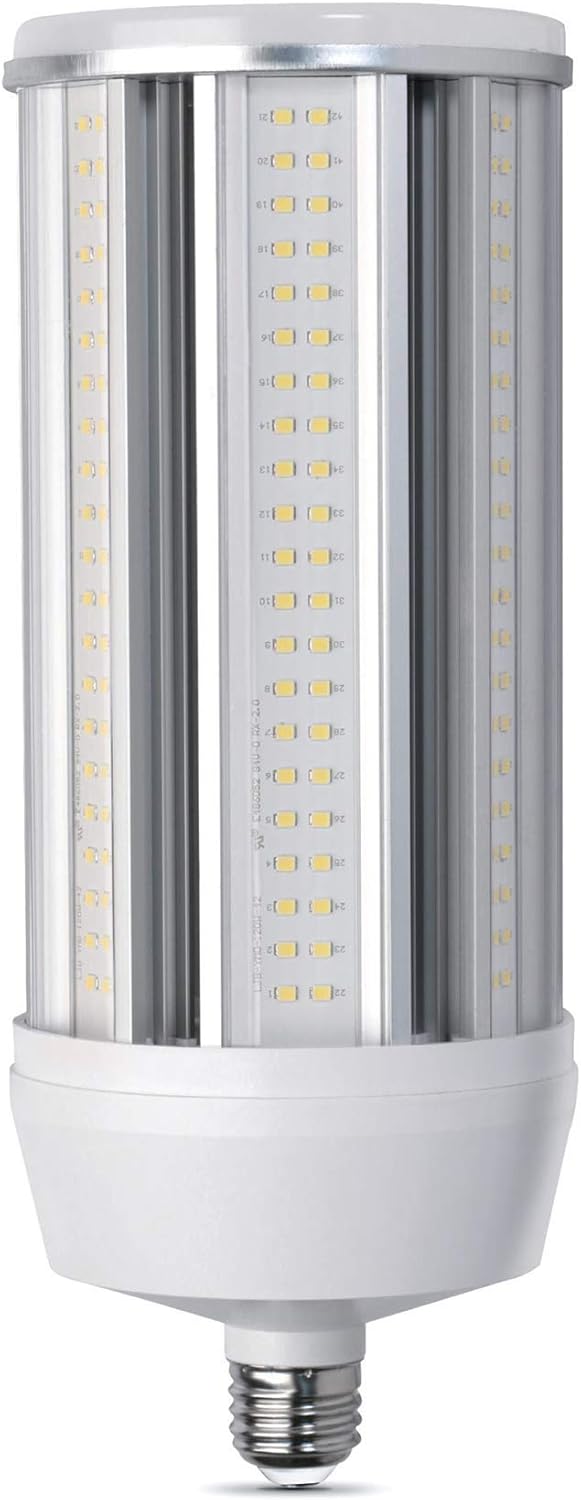 400W Equal 15000LM 5000K Daylight 125W LED Corn Cob Light Bulb, E26 Medium Base, Type B Ballast Bypass, 120-277V Line Voltage, Includes Medium to Mogul Socket Adapter, Feit C15000/5K/LED/HDRP