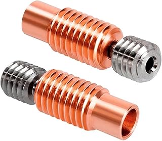 Tubo de garganta de aleación de cobre y titanio con rosca M7, 2 piezas de accesorios de impresora 3D de metal, compatible con filamentos de 1,75 mm, color rosa