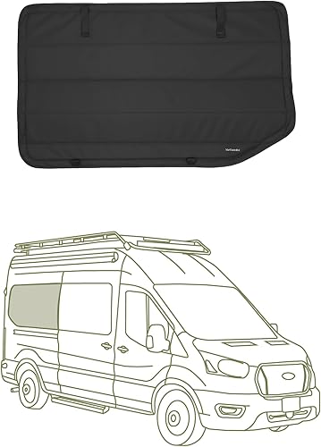 Miniatura 49 de VanEssential Cubierta de ventana deslizable aislante y oscurecedora diseñada para la furgoneta Ford Transit del año 2015 hasta la actualidad SIN gris