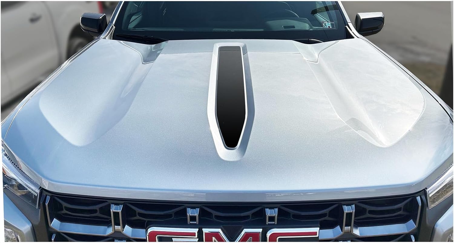 GMC Canyon Solid Matte Black Center Hood Decal 2023-2026 GM Licensed