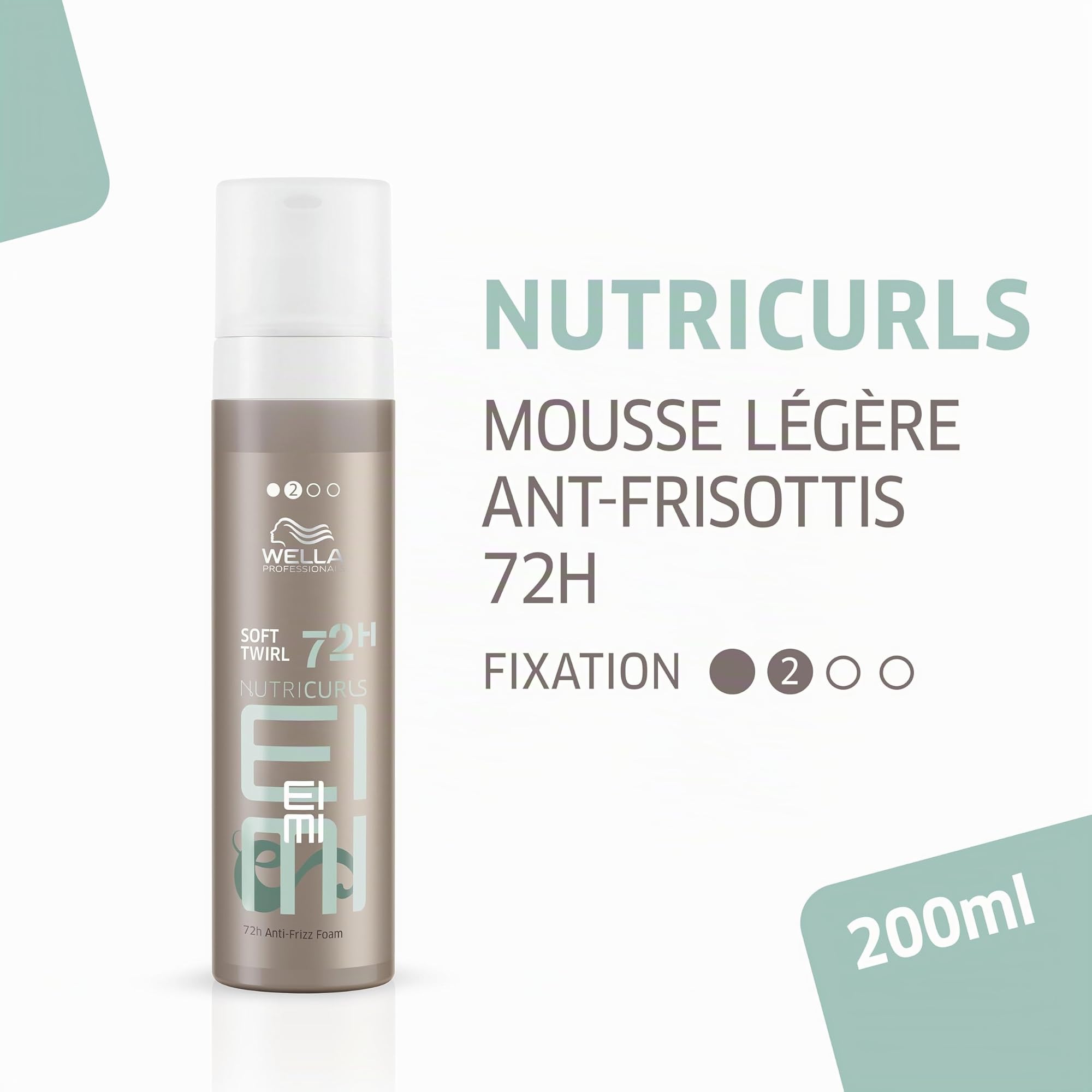 Wella Professionals EIMI Nutricurls Soft Twirl Mousse volume cheveux bouclés anti-frisottis 72H 200ml