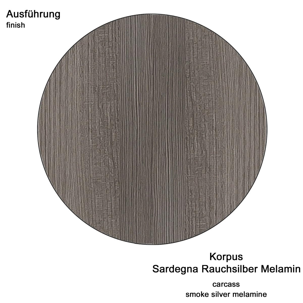 trendteam smart living - Runner - Badkombination - Grau - Hochschrank, Waschbeckenunterschrank, Spiegelschrank - (BxHxT) 103 x 190 x 31 cm - silberfarbener Griff
