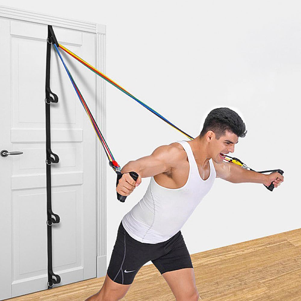 POFET Ancoraggio per Porta per carichi Pesanti, Allenamento per la Forza Anelli saldati ergonomici Antiscivolo di Grosso Spessore Fettuccia in Nylon Resistente