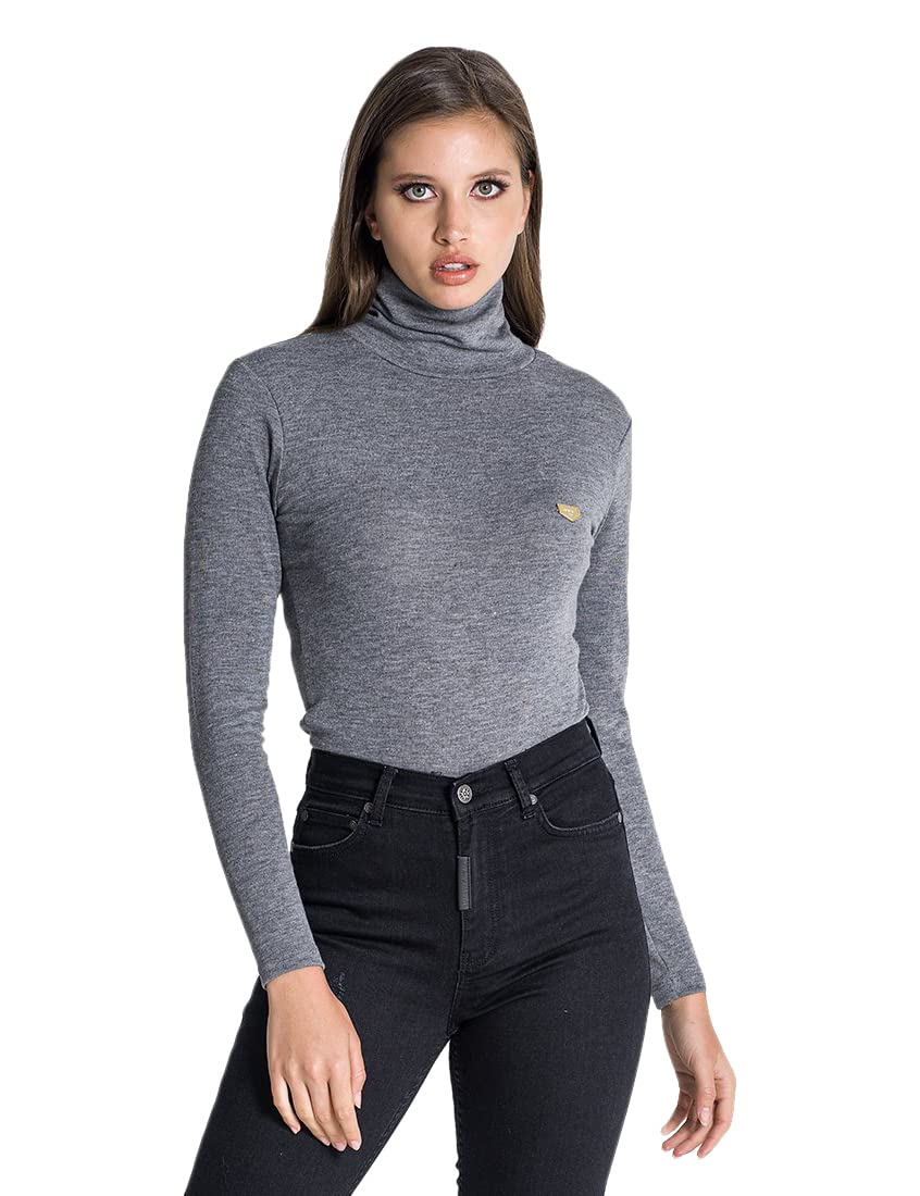 Gianni KavanaghWomen's Grey Gk Core Turtleneck Sweater