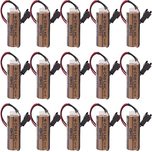 YICUAA for Fuji CR8-LHC 3V Battery 2600mAh Replacement Lithium Battery for TOTO CR8-LHC TH559EDV410R Non-Rechargeable 15pc
