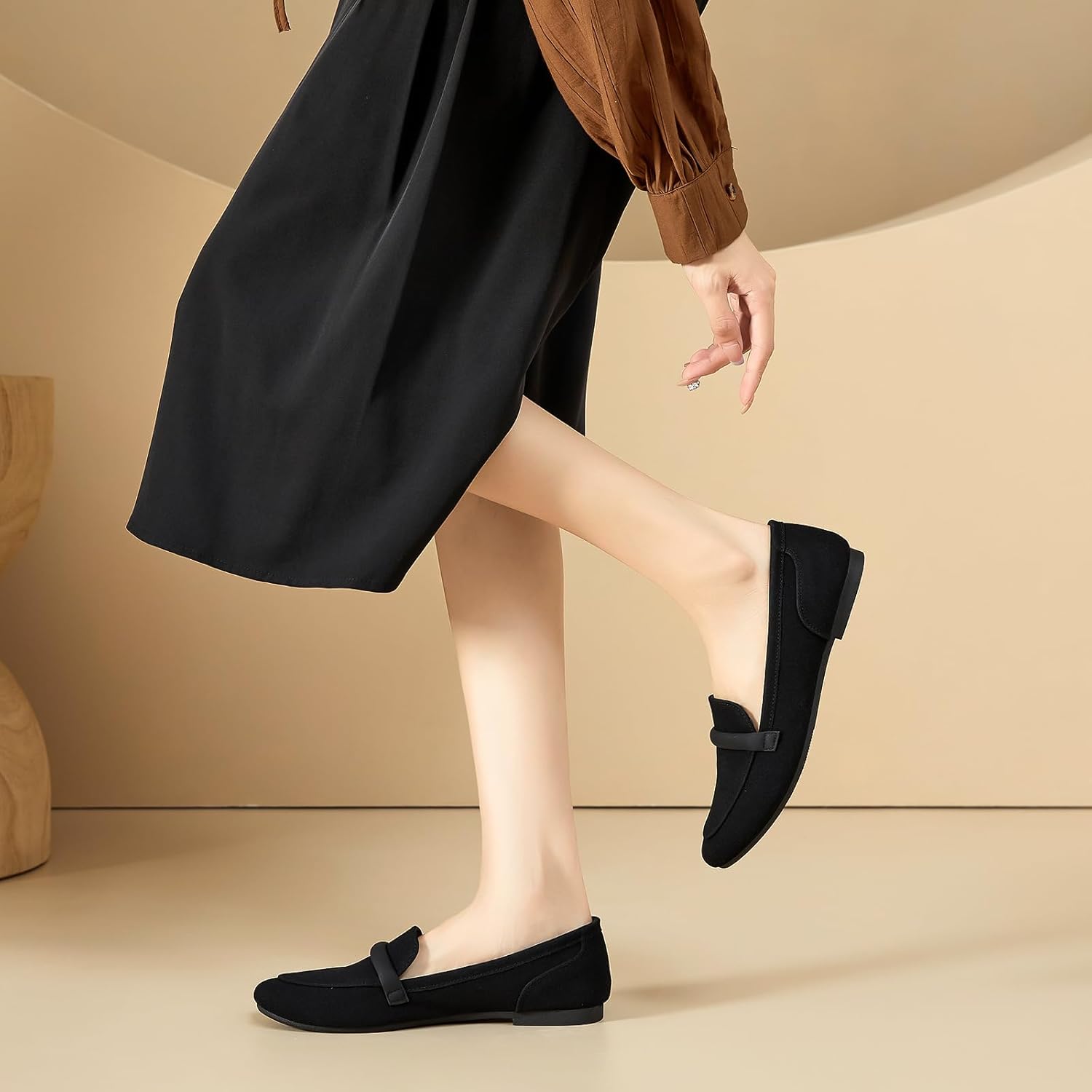 Women's Flats Shoes Ballet Flats Fashion Round Toe Comfortable Flats Dressy Slip on Loafers for Women - Image 7