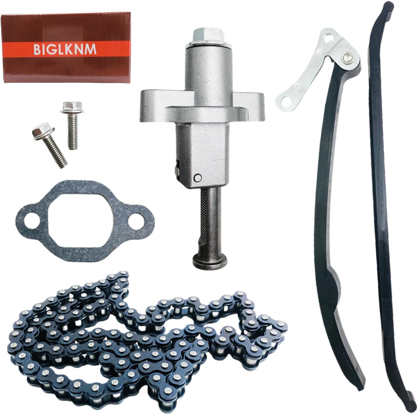 Cam Timing Chain Guides Tensioner Kit Fit for Yamaha Big Bear 350 Moto 4 YFM350ER Raptor 350 YFM350R Warrior 350 YFM350X Wolverine YFM350 1987-2005, Cam Chain Guides & Chain 90L & Tensioner