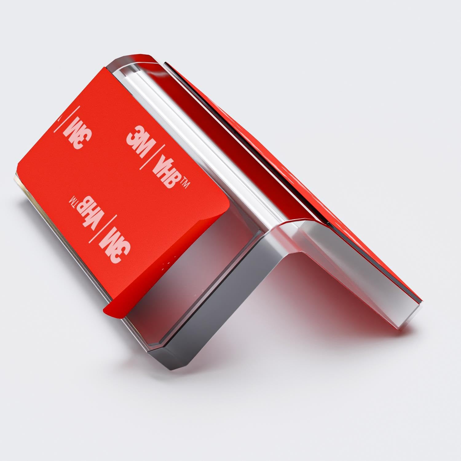 4X V2 5mm Thick Angled L Brackets, Polished Clear Acrylic, Right Angle Corner Bracket, No Glue Required, Self Adhesive