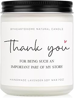 Thank You Gifts for Women, Thank You Candle, Teacher Appreciation, Hostess, Birthday, Thanksgiving Gifts for Friends, Coworker, Men, Boss, Mentor, Professor