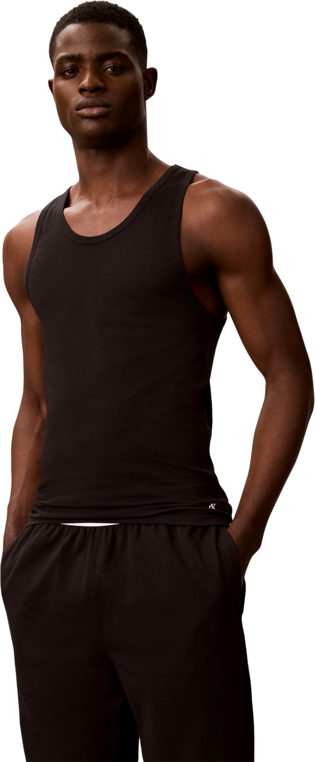 Calvin Klein Uomo Canotte Confezione da 3 con Scollo Rotondo