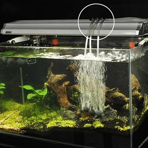 Movoja AQ-Luft Aquarium Luftverteiler | 6 Fach | Stufenlos Regulierbar | Varianten: 2-10fach | Edelstahl | Verteiler Luftstromregler Aquarien