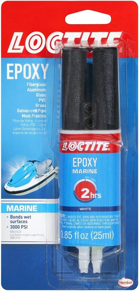 Loctite 1919324 Marine Epoxy 0.85-Fluid Ounce Syringe (1405604), 1 Pack, White, 8 Fl Oz : Industrial & Scientific