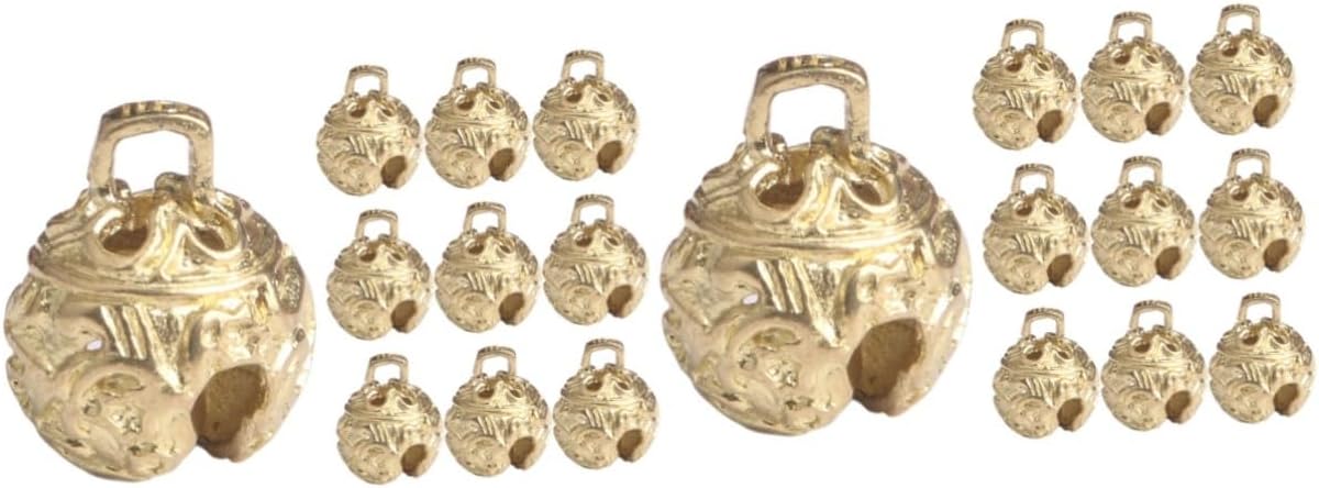 ORFOFE 20pcs Vintage Hanging Bells for Crafts Mini Brass Bells Decoration for Christmas for DIY Wind Chimes and Ornaments for Home Decor and Festive Projects
