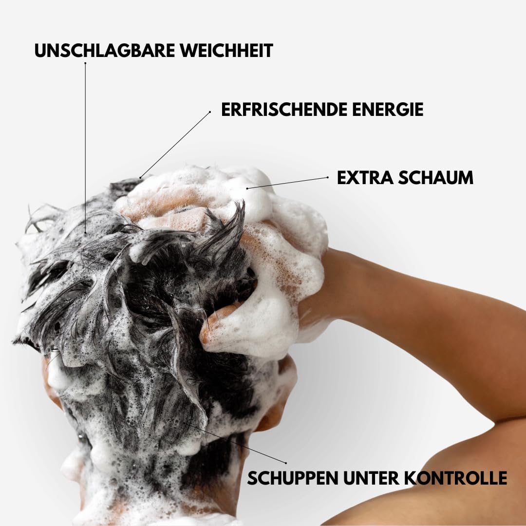 FETEN Anti-Haarausfall Shampoo für Männer, 400 ml, mit Conditioner, gegen Haarausfall und Schuppen, für mehr Volumen und kräftigeres Haar