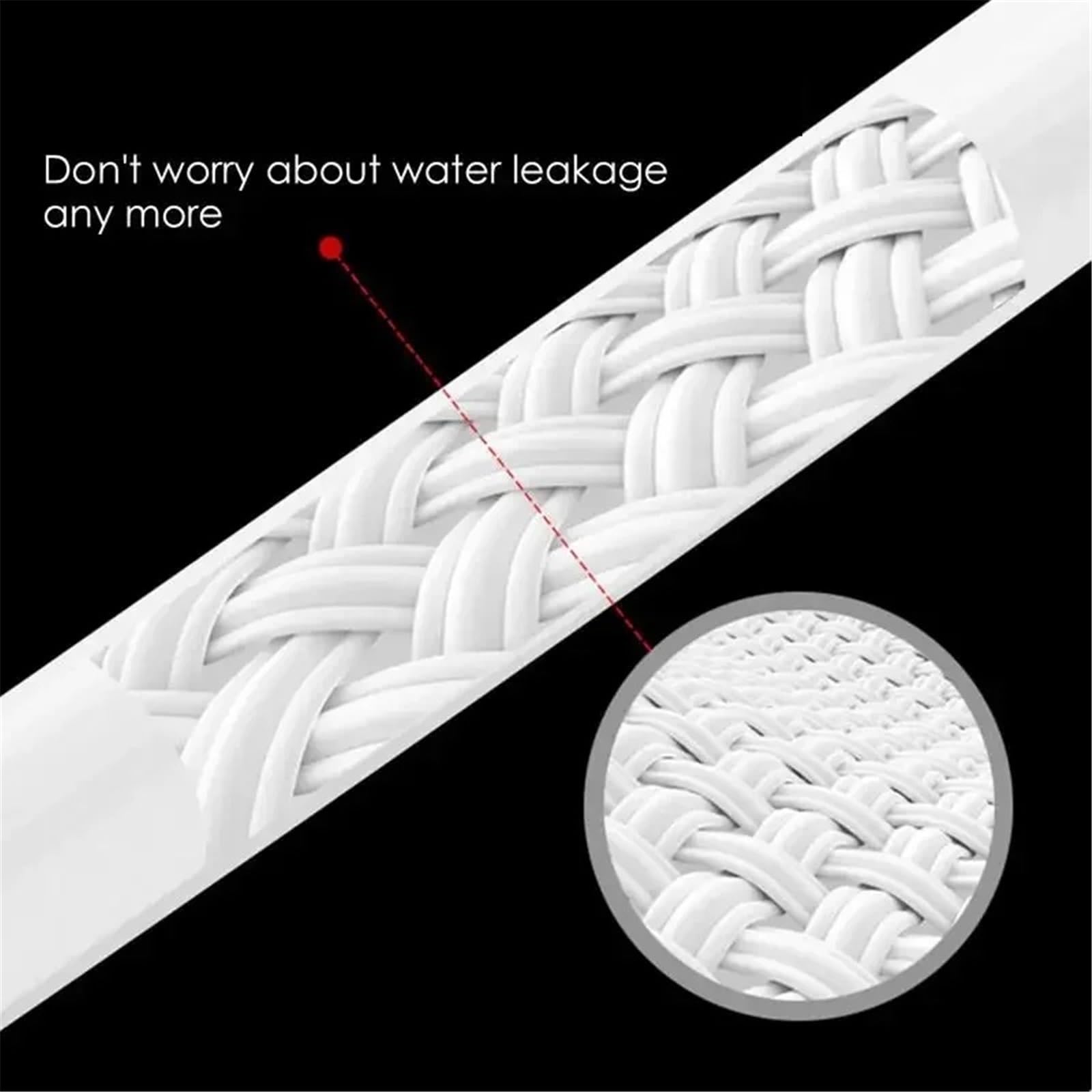 Manguera de desagüe para lavadora Extensión de manguera drenaje for lavadora, entrada agua con rosca 4 puntos, 1 m-3 m, color blanco(2m)