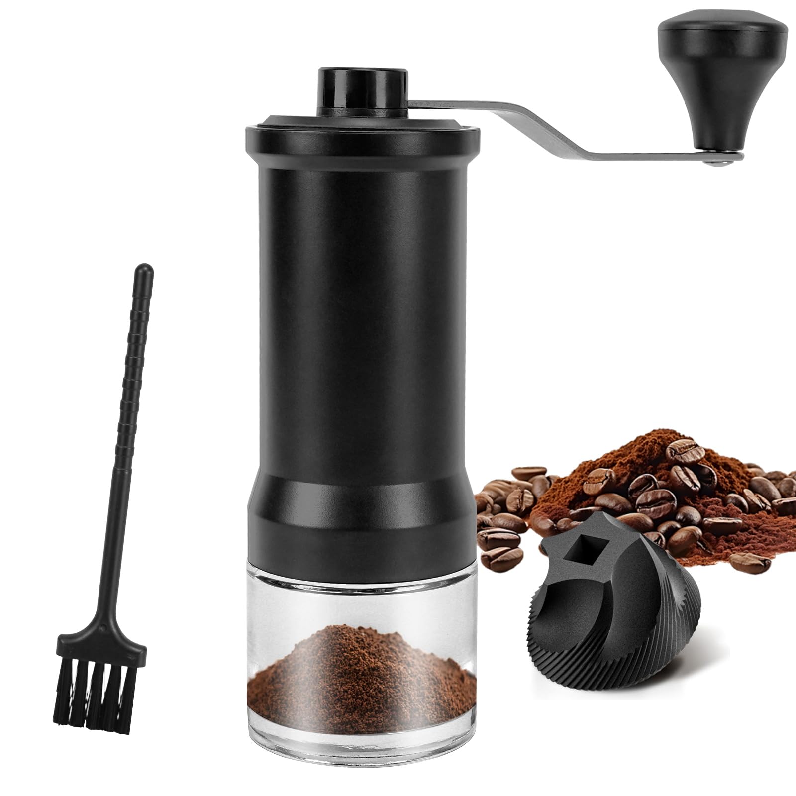 Macinacaffè Manuale Con Meccanismo In Ceramica – Regolazione Esterna, 20-30g Capacità, Per Espresso, Filtro E French Press