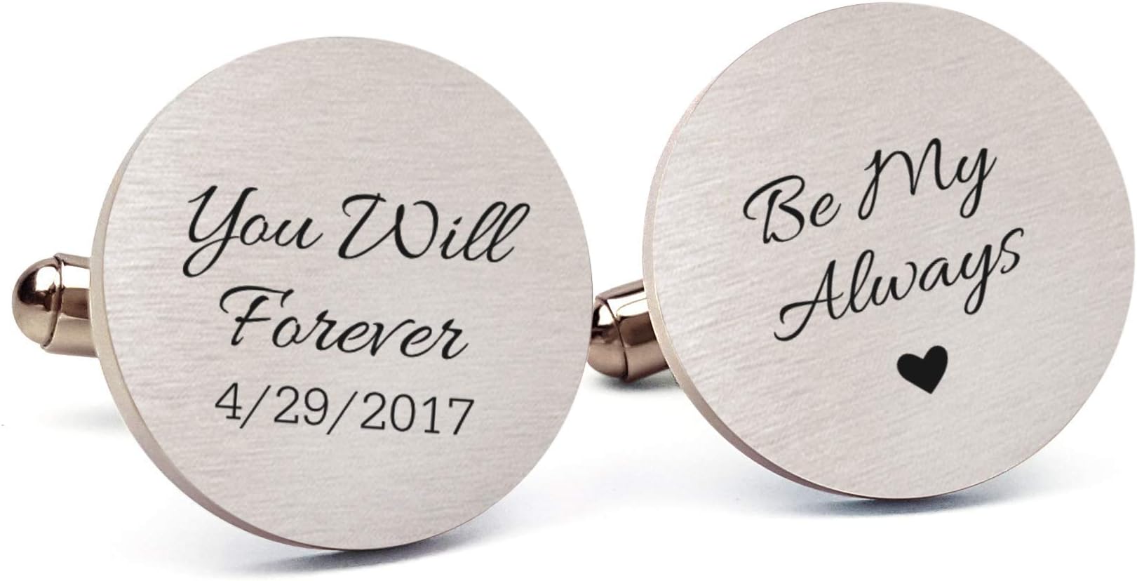 Mini Wim Custom Engraved Stainless Wedding Cuff Links, Free Engraving, Personalized Cufflinks for Groom, Jewelry Gift for Men, Father of the Bride Gift from Bride…
