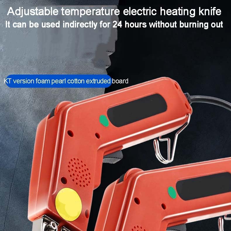 Adjustable Temperature Electric Cutting Tool - 200W Heat Knife for Foam, Fabric, Sponge with Blades & Hex Key - Copper Heating Element, Safety Switch