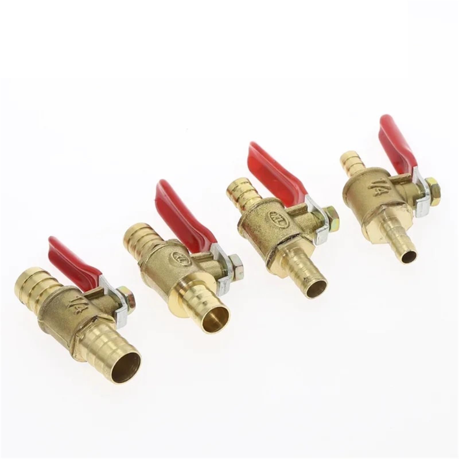 Small Valves Hose Barb Inline Brass Water Shutoff Ball Valve Pipe Fittings