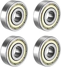Metal Ball Bearings, 4 Pieces Ball Bearings 608ZZ ABEC 7, Miniature Groove Ball Bearings, for Skateboarding, Double Shielded, for Skateboard Roller Skates, 8 x 22 x 7