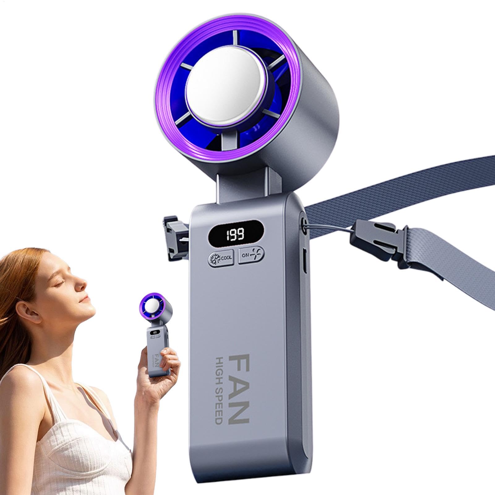 Ventilateur portable pliable USB pour réguler la chaleur en voiture efficacement