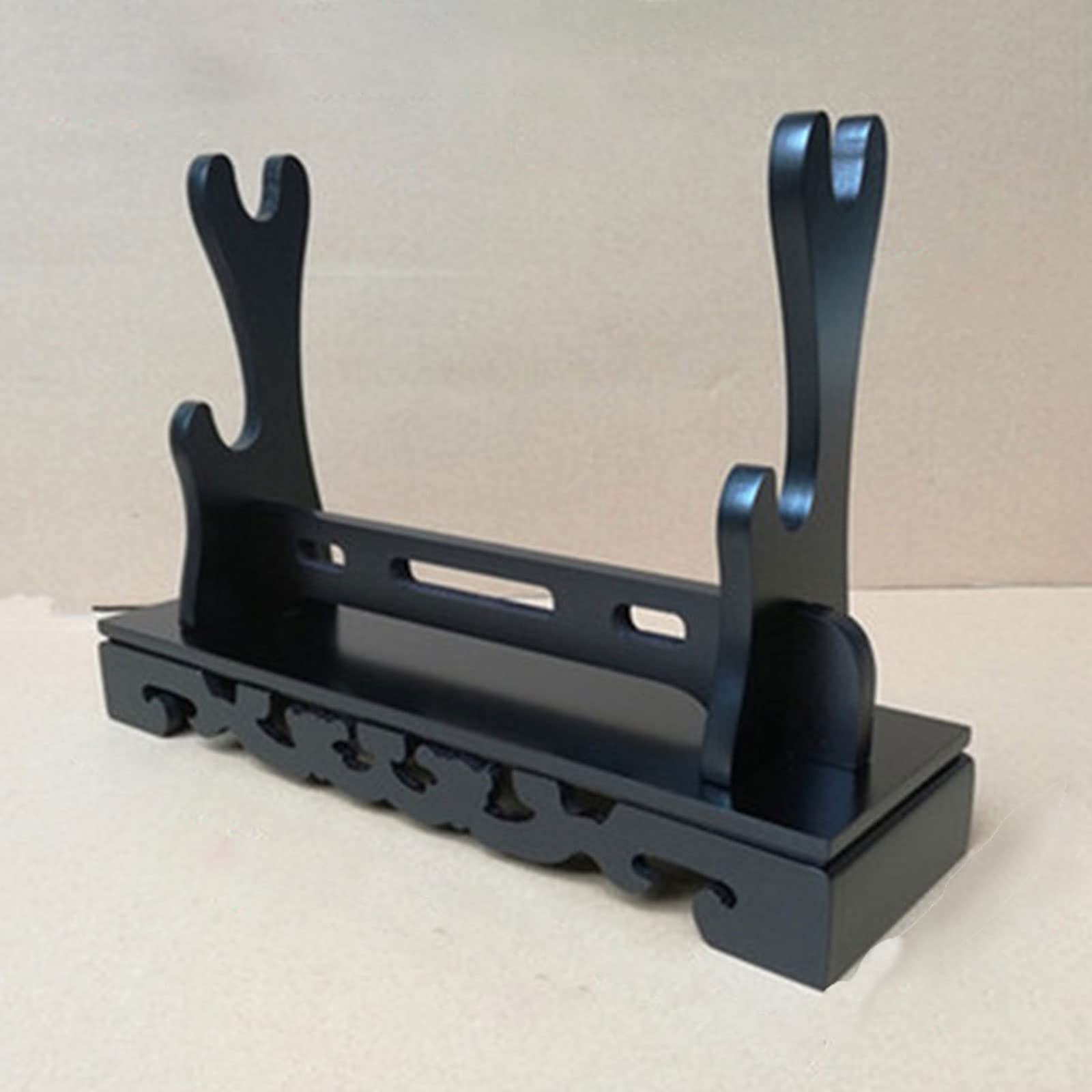 CVJdfhRE sword stand， Sword Stand Desktop Samurai Katana Gladiator Holder Rack for Display- solid wood 1-Tier(King size black 2 Tier MDF)