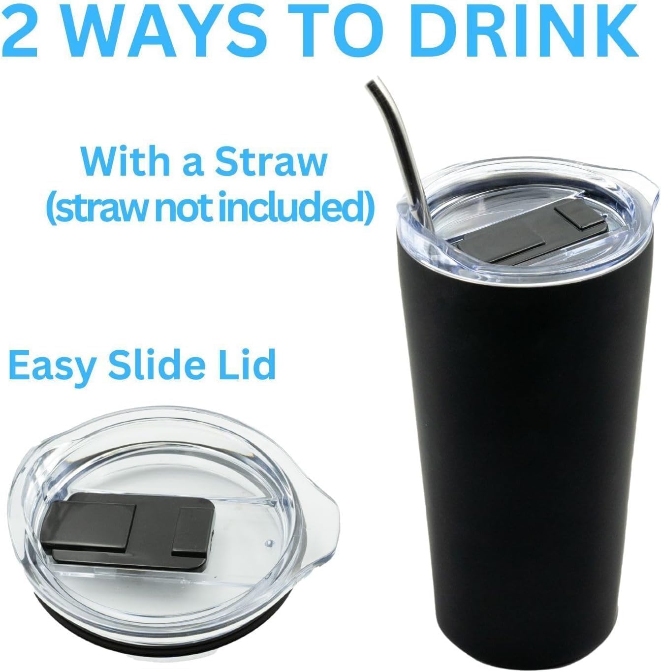 Officially Licensed Collegiate Stainless Steel Tumbler - Double Walled Insulated Travel Tumbler with Slide Lid - 18 oz (DePaul) - Image 4